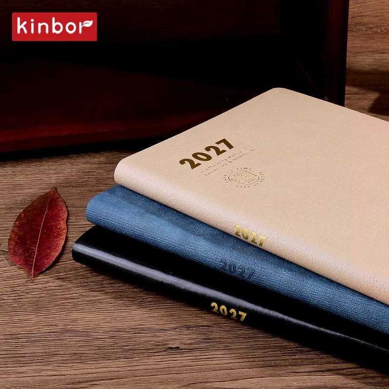 caderno-de-eficiencia-diario-a5-kinbor-2027-planejador-minimalista-com-abertura-de-2-dias-papel-grosso-de-80g-perfeito-para-definicao-de-metas-e-gestao-de-tempo