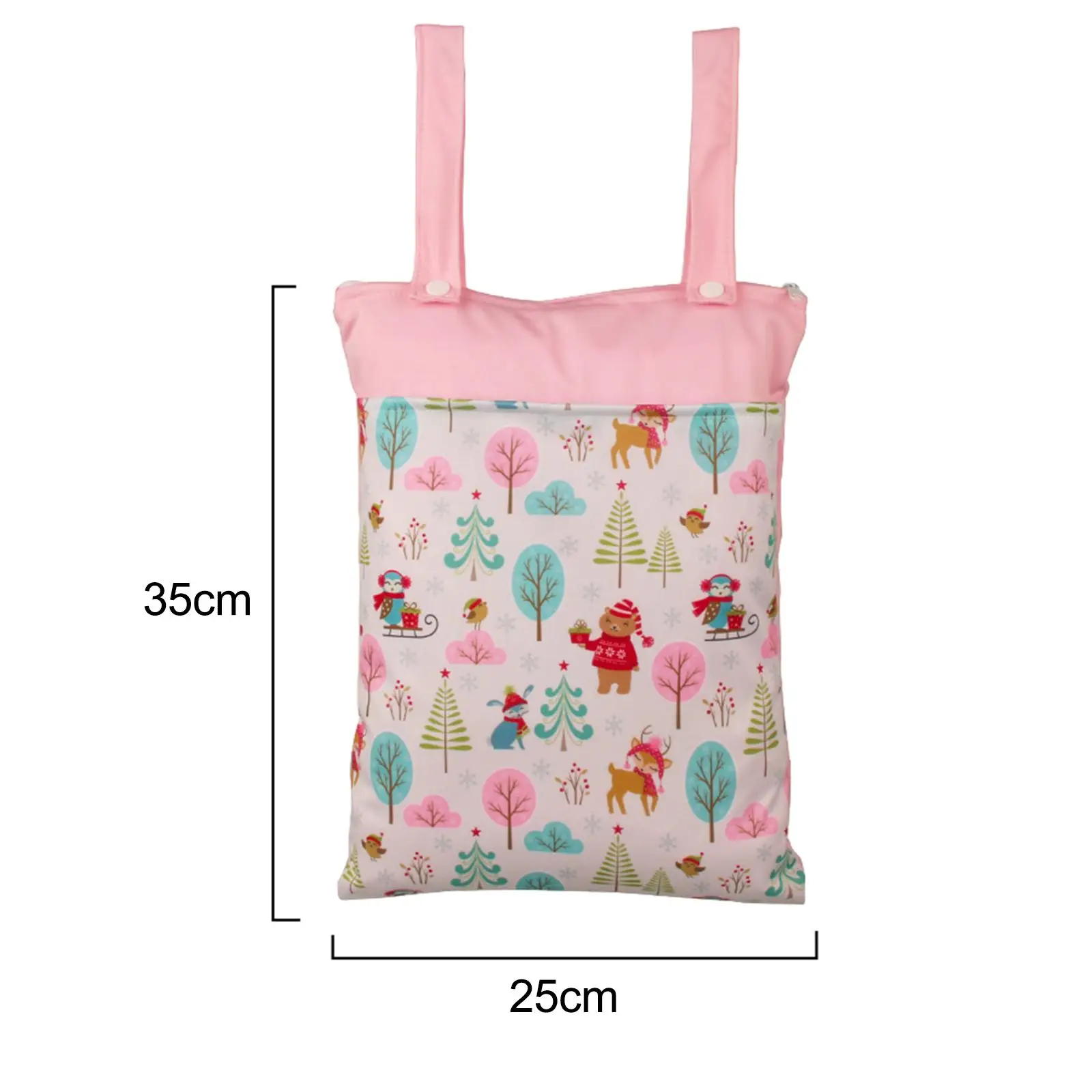 Baby Diaper Pouch Wipe Storage Bag Wet and Dry Separation Bag Infant Diaper Bag 9.84'' x 13.78'' for Shopping Newborn Gift