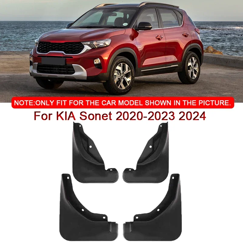 

For KIA Sonet 2020-2023 2024 Car Styling ABS Car Mud Flaps Splash Guard Mudguards MudFlaps Front Rear Fender Auto Accessories