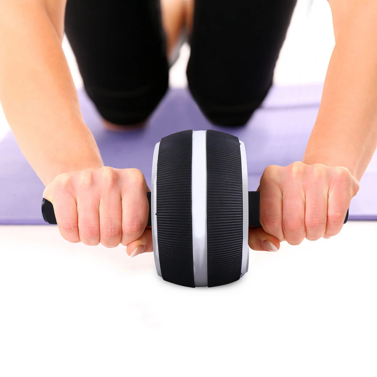 

Single Large Silent Fitness Wheel Home Abdominal Fitness Roller Exercise Device Muscle Builder Lose Weight Equipment White Black