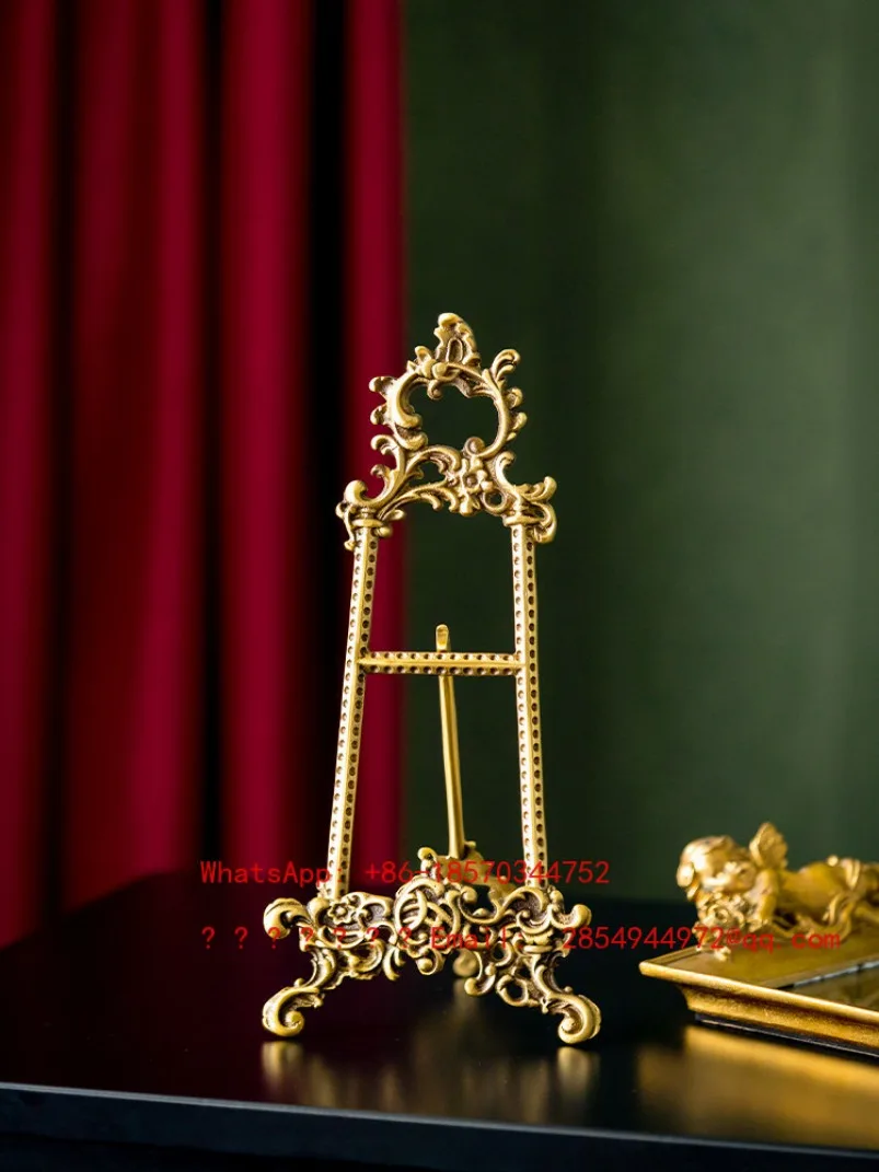 Classical Photo Frame Display Stand Vintage Ornament Holder Light Luxury Decorative Bracket for Plate Dish Photo