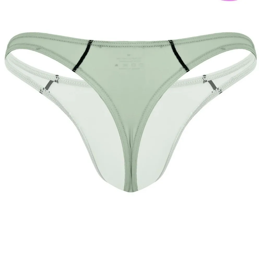 Simple Low Waist Men Underwear U-shaped Pocke Ultra Thin T-back Briefs Seamless Male Lingerie Panties Gifts