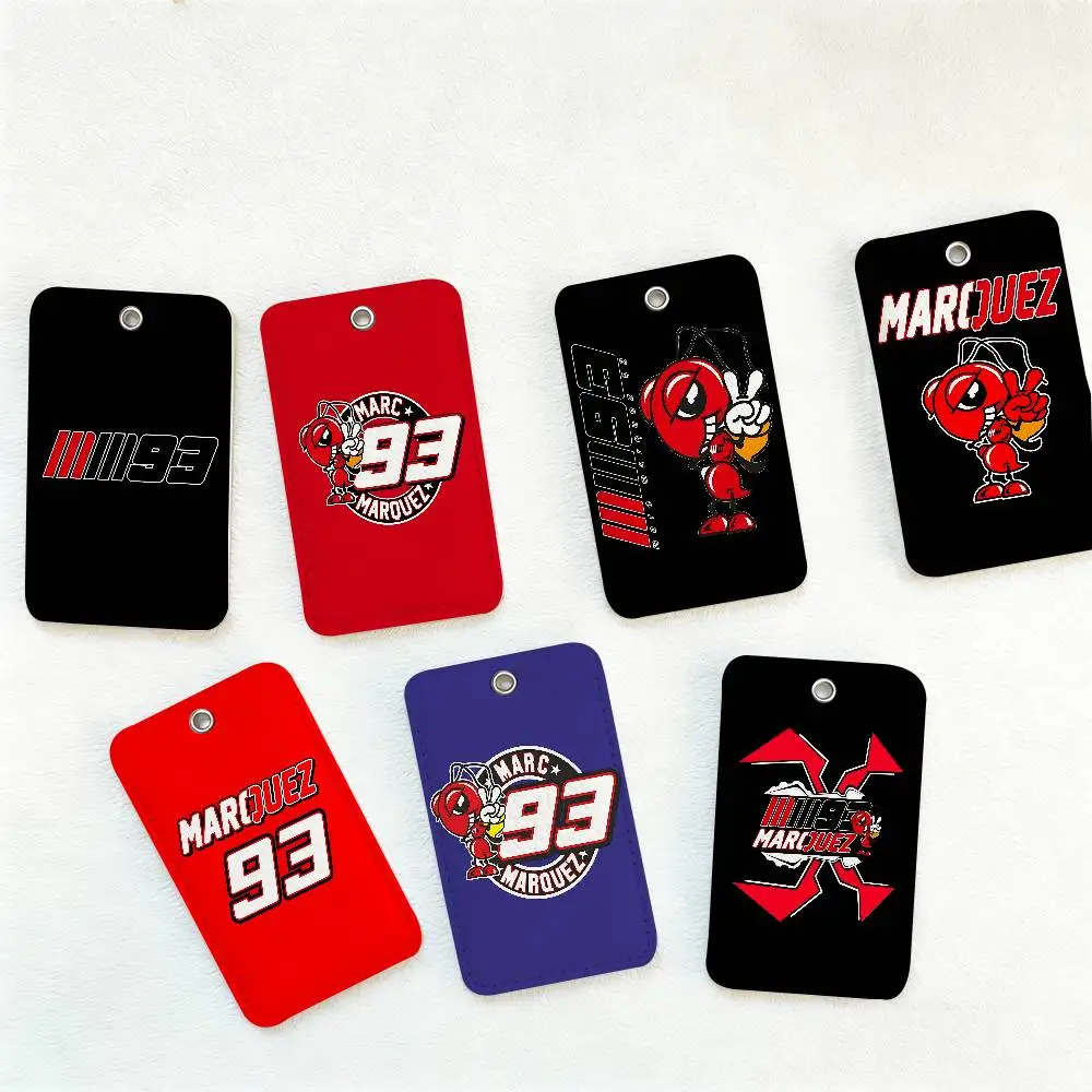 M-Marquezs-s 93 Logo Bank Card,Subway, Bus Card Holder Keychain Key Ring Door Access Tags ID Card Case Keychain Access