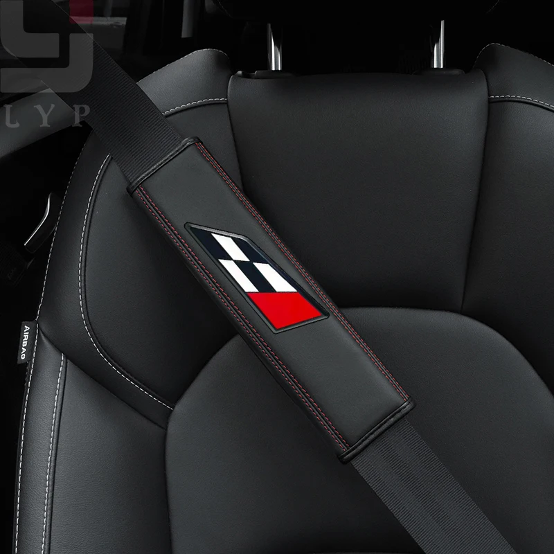For SEAT Cupra Ibiza Leon FR Ateca Arona 1pc Cowhide Car Interior Seat Belt de coche funda protectora para cinturón de seguridad
