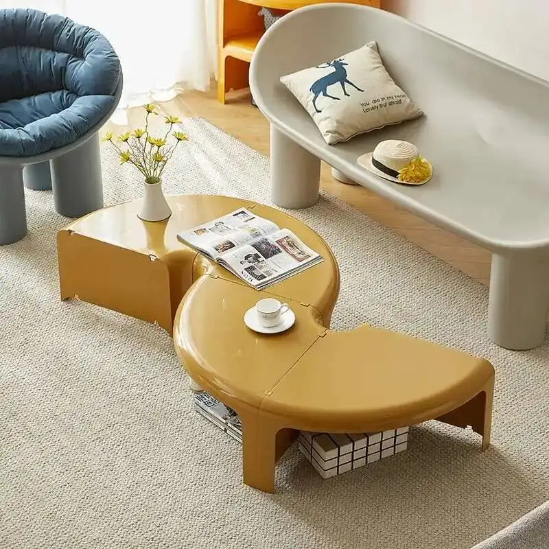 

Table Side Modular Mid-Century Detachable Scandinavian Coffee Table for Home/Cafe