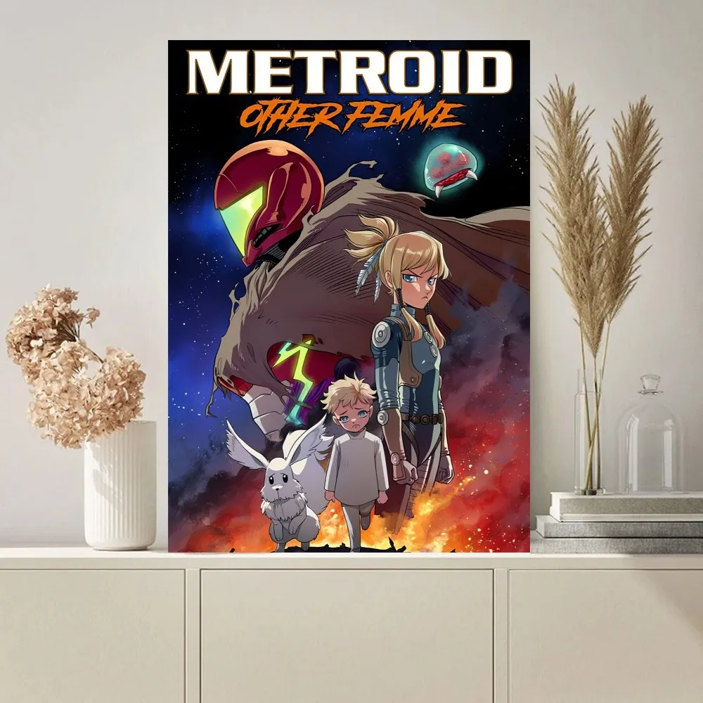 Game M-METROIDS Poster Paintings on The Wall Picture for Living Room Interior Painting Room Decoration