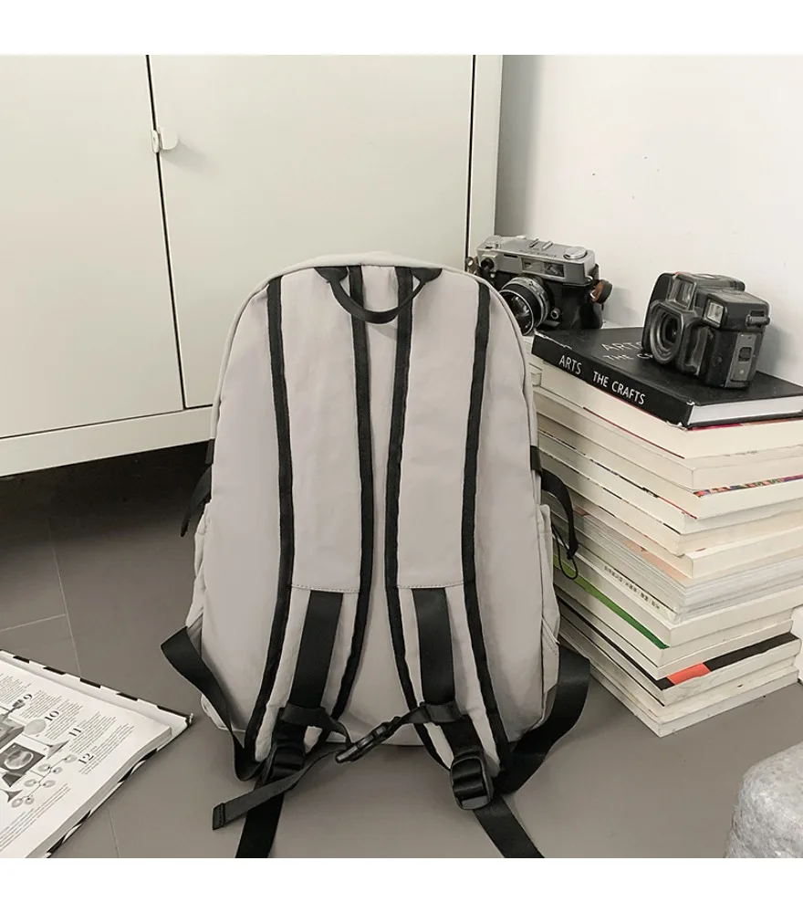 School Bag Middle School Student College Student School Bag Backpack Male Simple Casual Girl