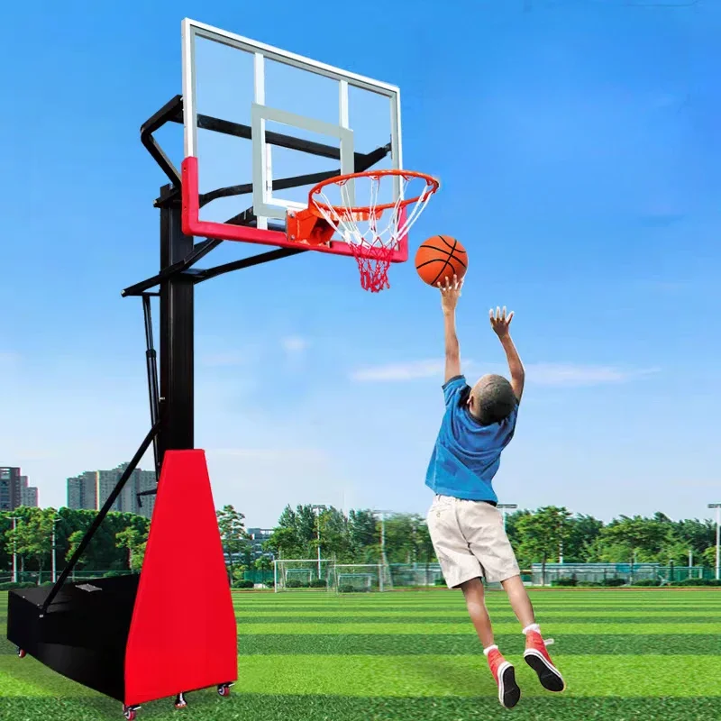 

Height Adjustable Portable Standard Basketball Stand Pole Rack Basket Ball Hoop Game School Sports Equipment For Adults And Kids