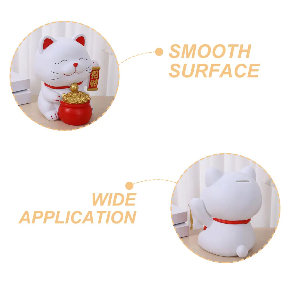 

1pcs Fortune Cat Piggy Bank Cute Vinyl Money Pot Unbreakable Coin Saving Jar For Girls Kids Birthday Christmas Gift Desktop