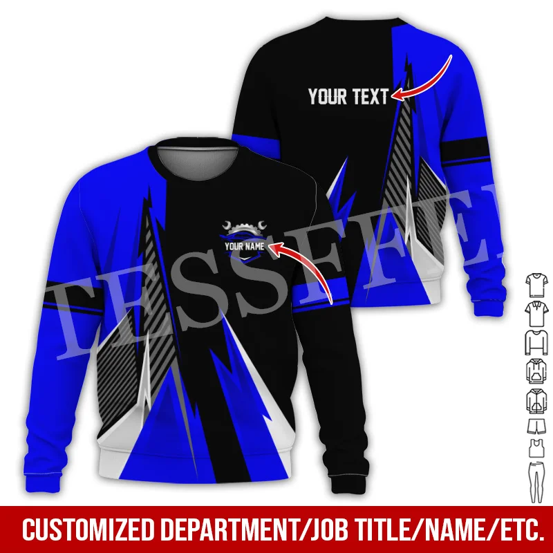 Custom Name Cosplay Worker Heavy Equipment Tow Truck Multicolor Retro Tattoo 3DPrint Harajuku Casual Pullover Jacket Hoodies A32