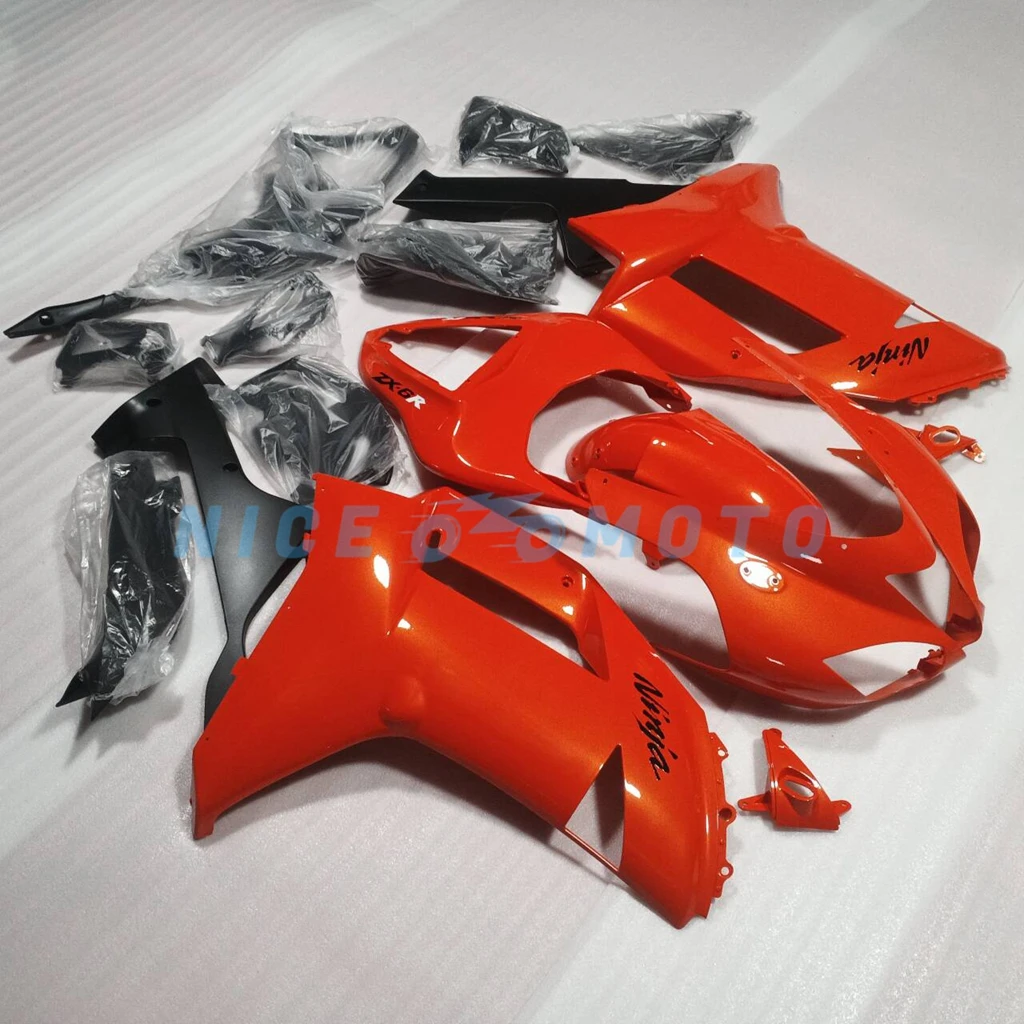 Nieuwe Abs Voor Ninja Zx6r 600 2007 2008 Zx-6r Zx 6r 636 07 08 Kuip Kit Carrosserie Cowl Helder Zwart - afbeelding 1