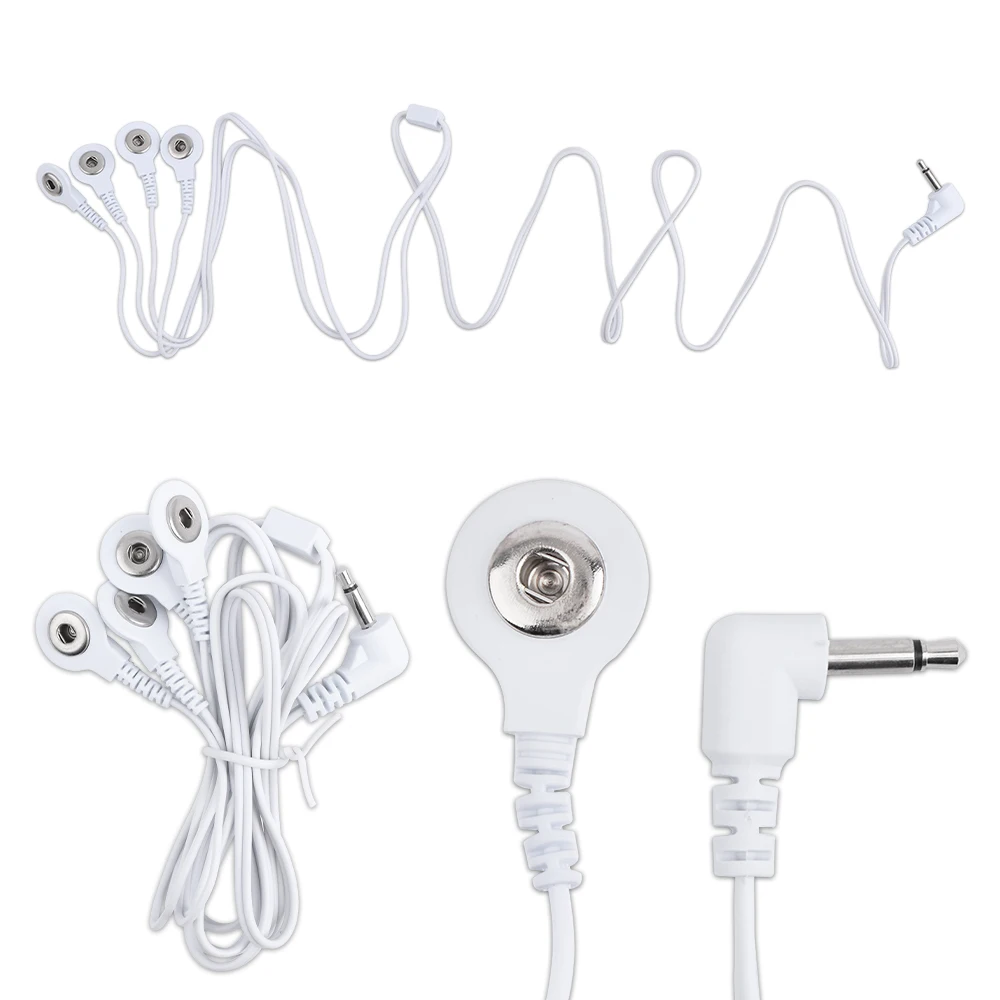 3.5mm 2/4heads Connection Cable for Tens Massager Electrotherapy Machine Electrode Lead Wires Massage & Relaxation