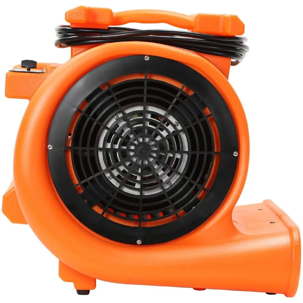 مجفف سجاد محرك الهواء 3 سرعات 1 حصان مروحة أرضية صناعية - مروحة تجفيف السجاد باللون البرتقالي القابلة للتكديس منفاخ الأرضية #2