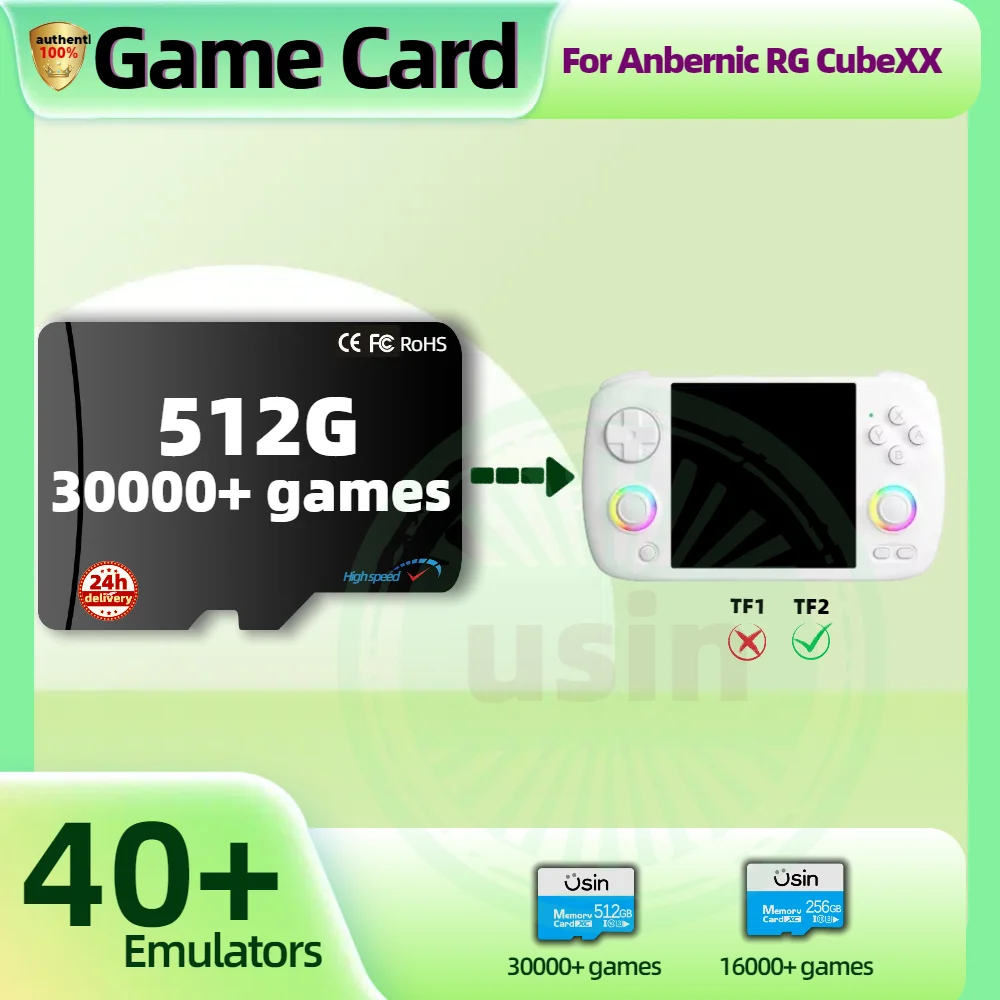 

TF Game Card For Anbernic RG CubeXX RGCubeXX Plug&play Retro Games PSP PS1 Memory Handheld Gaming SD Card 512G 256G