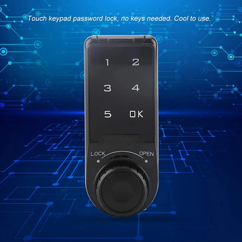 Combination Lock, Door Access Digital Electronic Security Cabinet Coded Locker Contact Keypad Password Key Access Lock