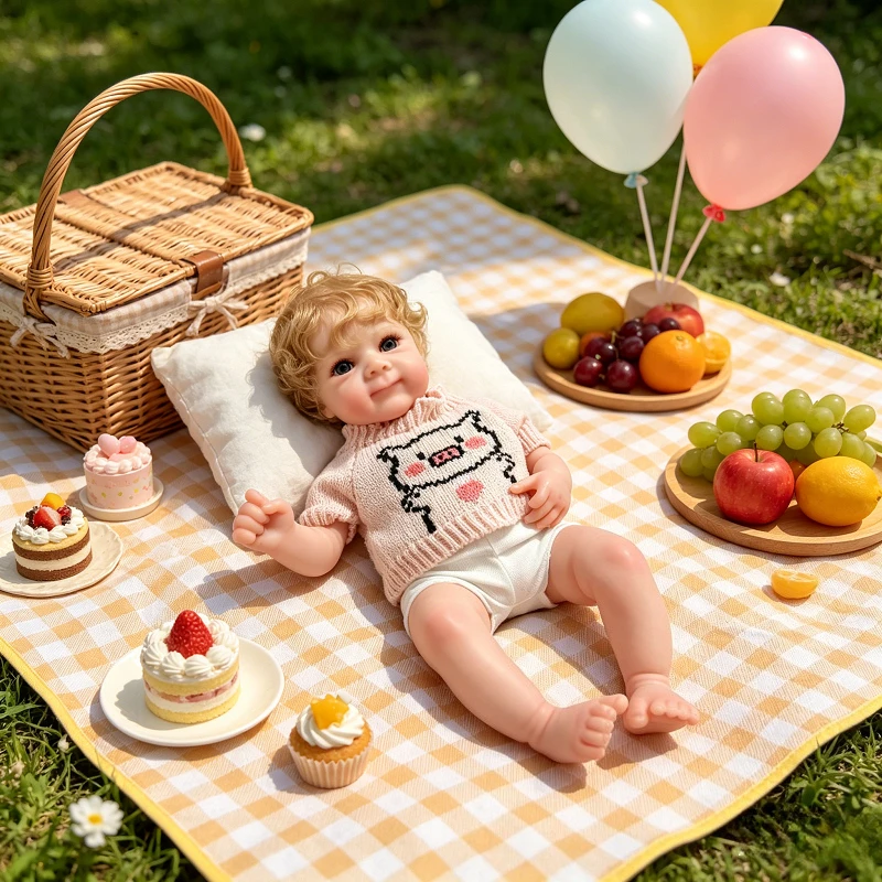 

12 Inch Soft Touch Silicone Body Blue Eyes Reborn Baby Doll Bettie with Rooted Blonde Hair