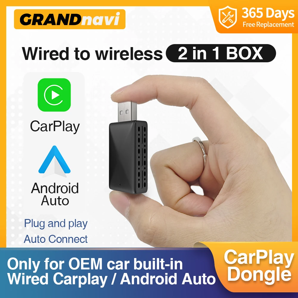 NEW Wireless CarPlay Android Auto Adapter USB Dongle Smart Mini Box Plug And Play Universal For VW Toyota Nissan Honda Ford Benz