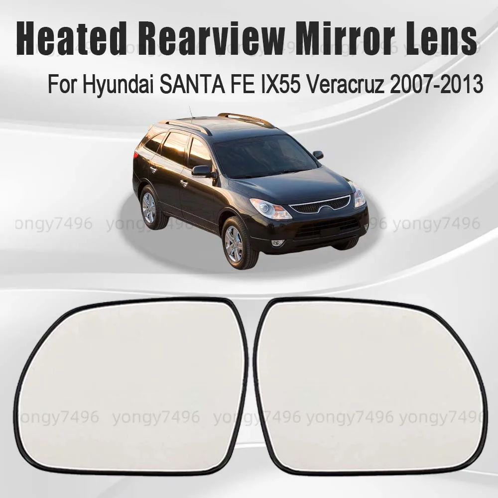 

Car Wide Angle Heated Rearview Mirror Lens For Hyundai SANTA FE IX55 Veracruz 2007 2008 2009 2010 2011 2012 2013 Car Rearview