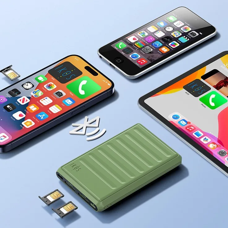 IKOS K7 Dual SIM Dual Standby Adapter Call/SMS/Data Share لهاتف iPhone 5-15 pro Max iPod Touch iPad - ملحق الهاتف المحمول