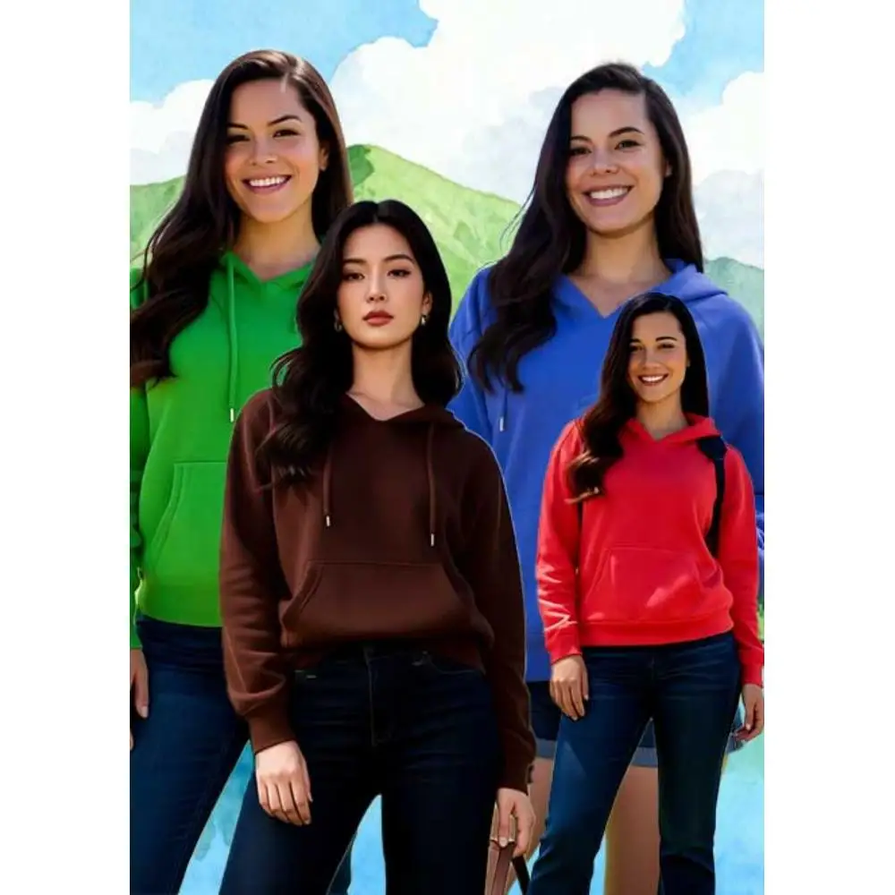 

Комплект однотонной толстовки с капюшоном из четырех предметов, унисекс, повседневная комфортная толстовка с длинными рукавами, доступна в 10 цветов,