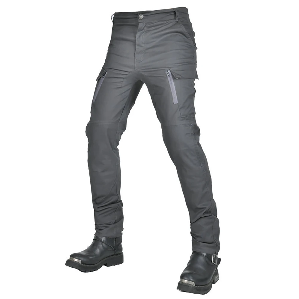 VOLERO-Anti Gota Motocicleta Equitação Calças, respirável cintura alta Motor Vintage Calças, Motocross Calças Cargo, 4 Estações