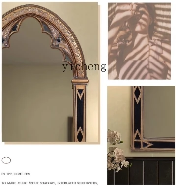 

European Retro Desktop Background Wall Dressing Bathroom Light Luxury Entrance Decoration