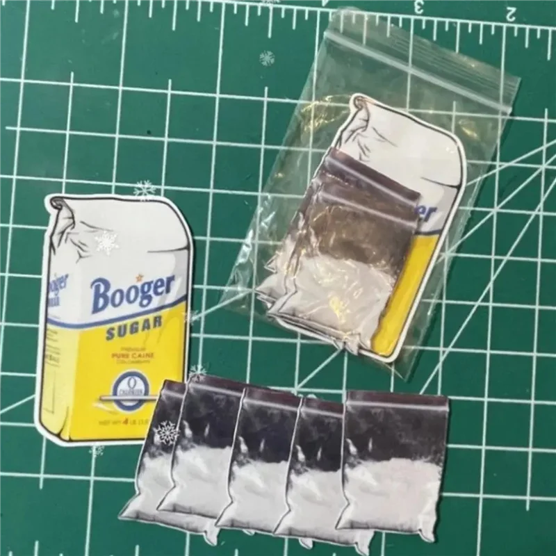 

Sensitive Little Blow Baggies Prank Stickers, Baggie, наполненный сахаром Booger, наклейка Booger Sugar, прочная, простая установка 50+1