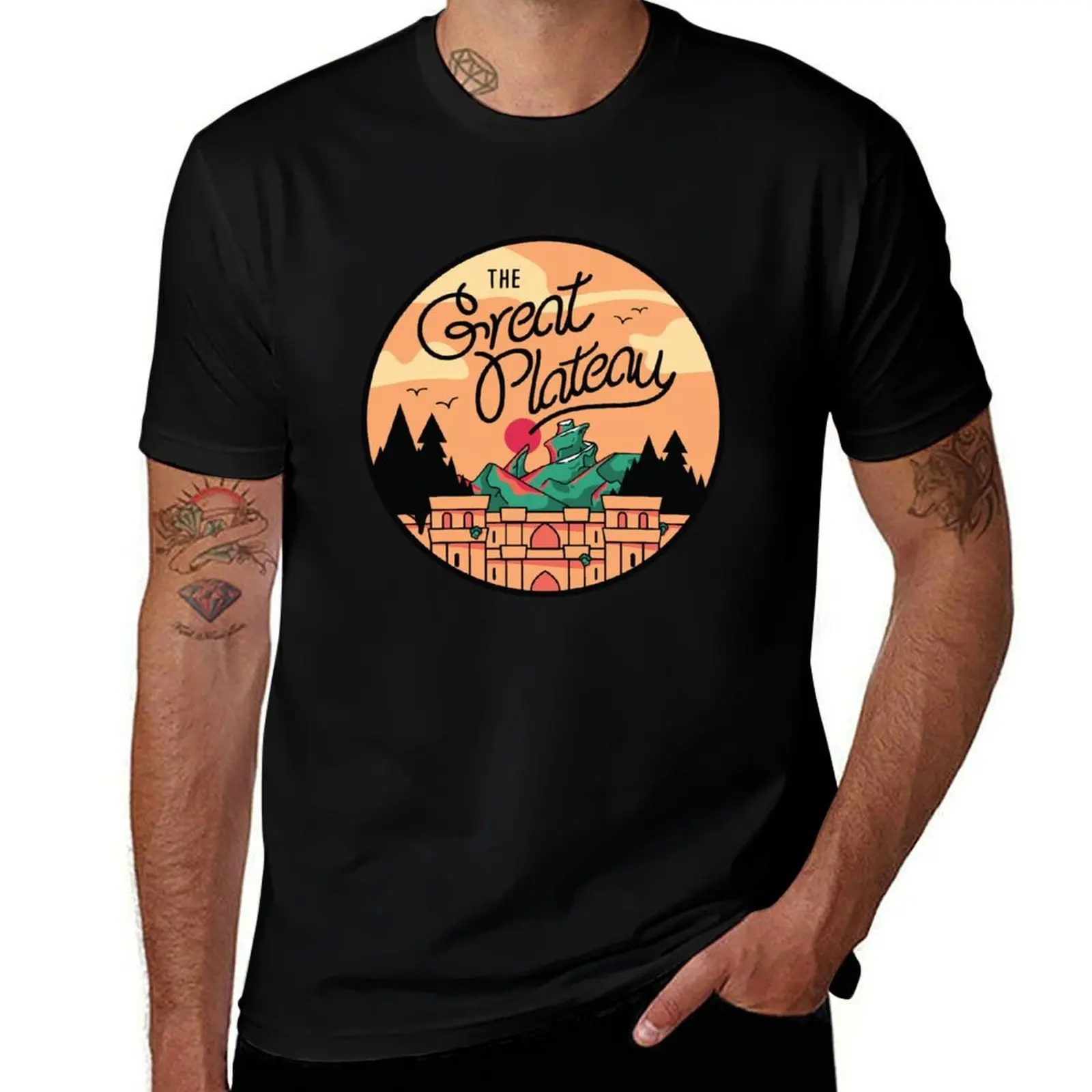 Great Plateau - Travel Badge T-Shirt Trendy Pattern for Men T-Shirt