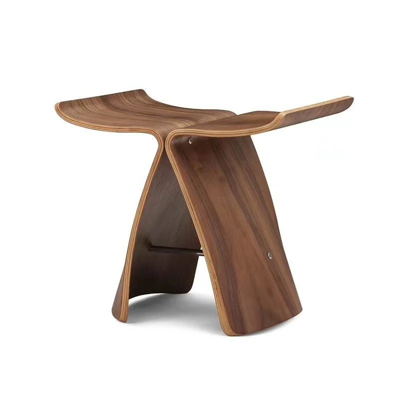 Butterfly Stool shopping mall low bentwood stool ottoman good selling small Butterfly Stool Curved Wooden Stool