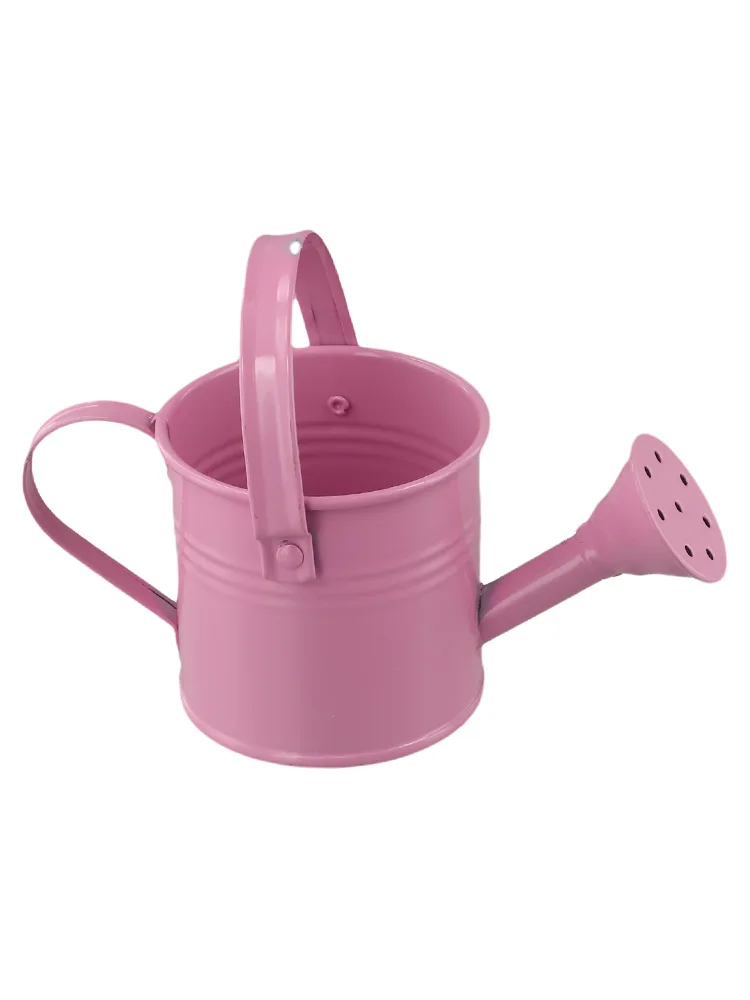 Watering Can Metal Pink/Beiges/Light Green Reusable Smooth Pouring Stable Position Thick Base Watering Can  Watering