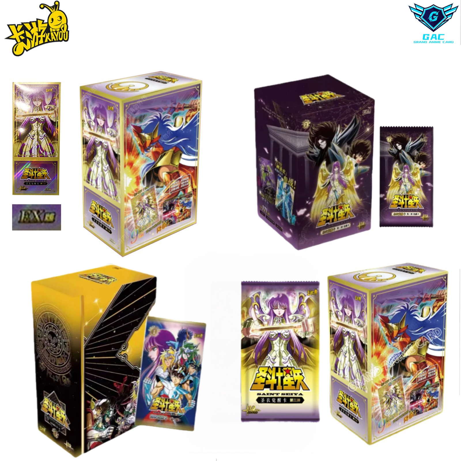 KAYOU Saint Seiya New Vol.3 EX Version Card Box Japanese Anime Saints Awakening Collection Cards Gold Saints Shining Cards Gift