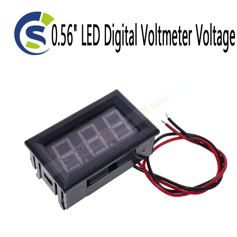 AC 70-500V miernik wolt narzędzie 2 przewody czerwony zielony niebieski wyświetlacz 110V 220V DIY 0, 56 Cal 0.56 "napięcie woltomierz cyfrowy LED