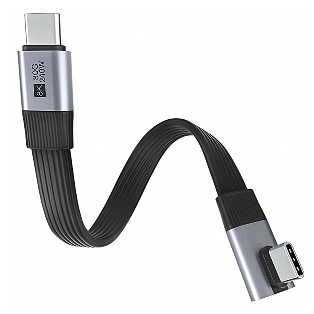 Short USB C to USB C Full Function Cable USB4 V2 Date Cable 80Gbps 8K PD 240W Cord for Thunderbolt 4/5 iPhone Laptop SSD