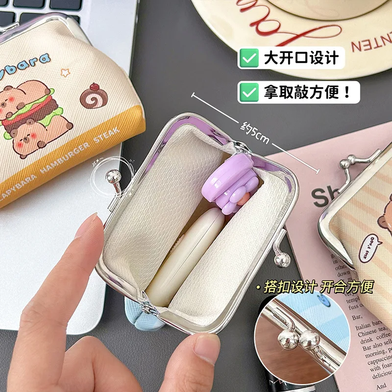 Imagem -04 - Criativo Capybara Lápis Case Bonito Coin Purse Papelaria Pen Bolsa Material Escolar 12 Pcs por Lote