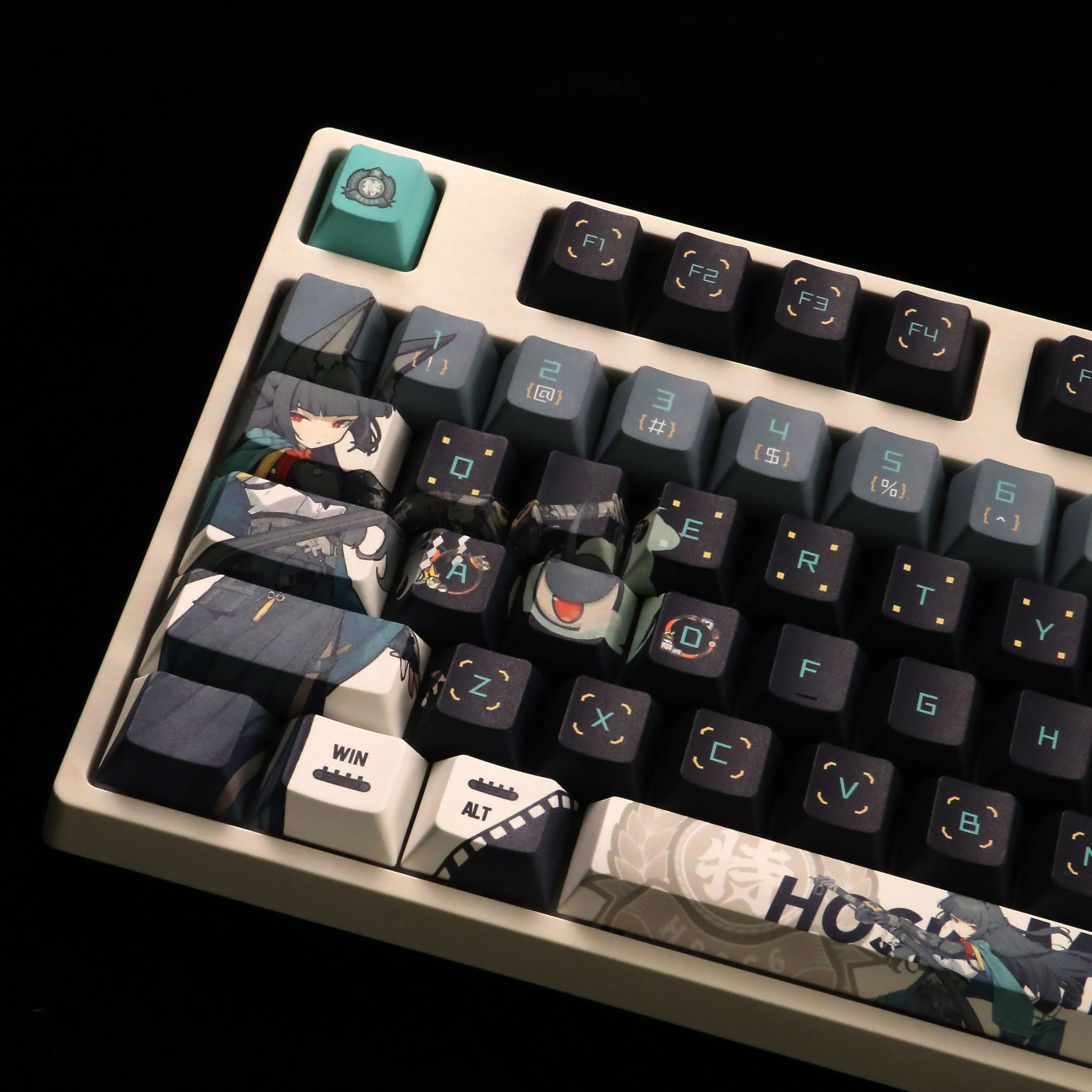 Hoshimi Miyabi Keycap PBT Sublimation Cherry Profile Keycaps for Mechanical Keyboard Cartoon Game Character Zenless Zone Zero