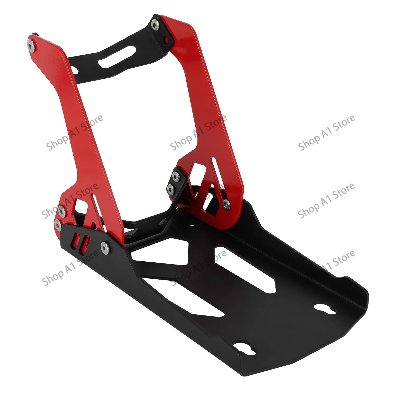 Motorcycle trailer frame, front and rear wheel fixing bracket, motorcycle tire frame, limiter, tire clamp, parking rack,