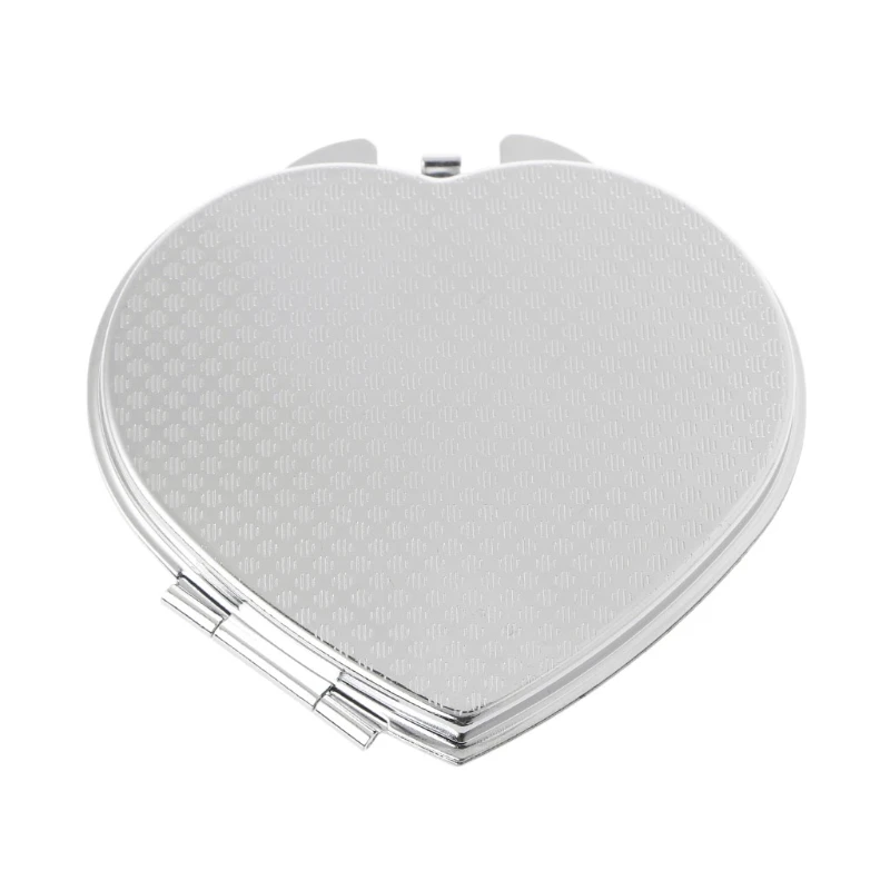 Bolsillo mano portátil Varias formas Espejo acero inoxidable con doble lado plegado