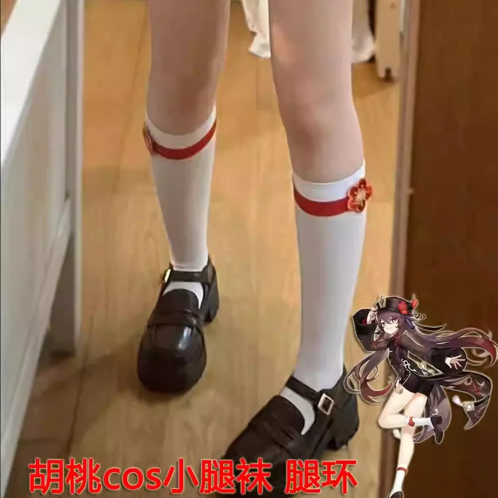 Genshin Impact hu tao Anime Women Over Knee Socks Lovely Xmas Cosplay Stockings Halloween Christmas