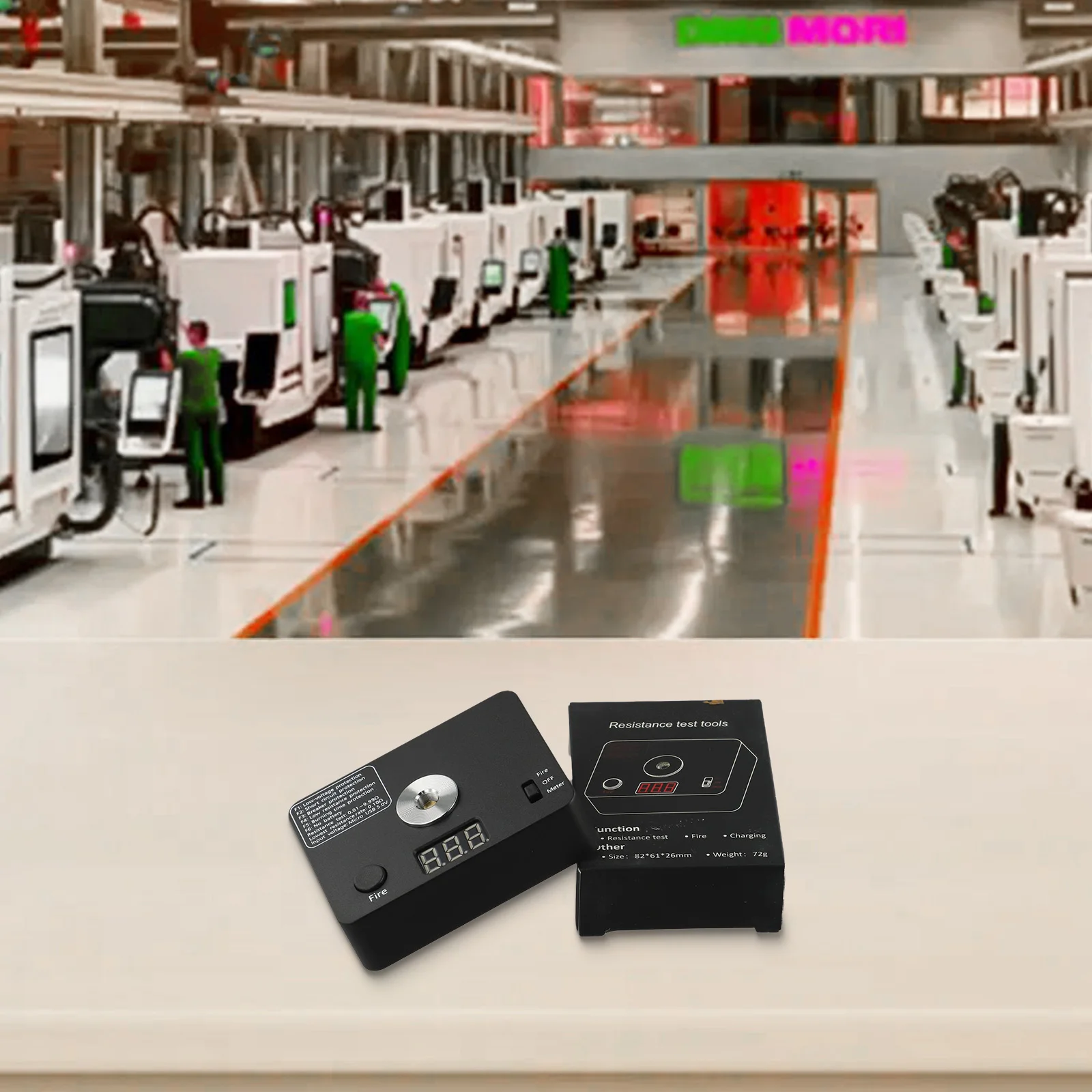 

For DIY Projects Coil Resistance Tester ABS And Metal Construction Compact Size For Portability Fire Button For Burn Mode