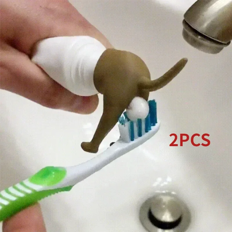 Funny Pooping Toothpaste Cap, Dog Butt, Vomit Topper, Dispenser, Animal Gadget, Gift for Friends