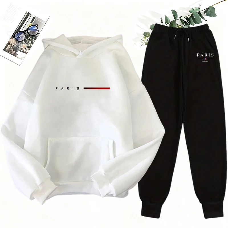 Lässiger Damen-Trainingsanzug, Pullover-Sweatshirt, Streetwear, Outdoor-Sportbekleidung, Jogging-Kleidung, Herbst-Winter-Mode, Hoodie, Sportbekleidung – Detail 7