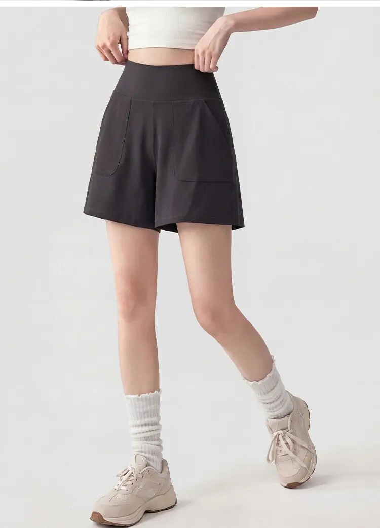 Summer High-waisted Abdominal Tightening Yoga Three-point Pants Casual Running Training Quick-drying Thin Loose Sports Shorts