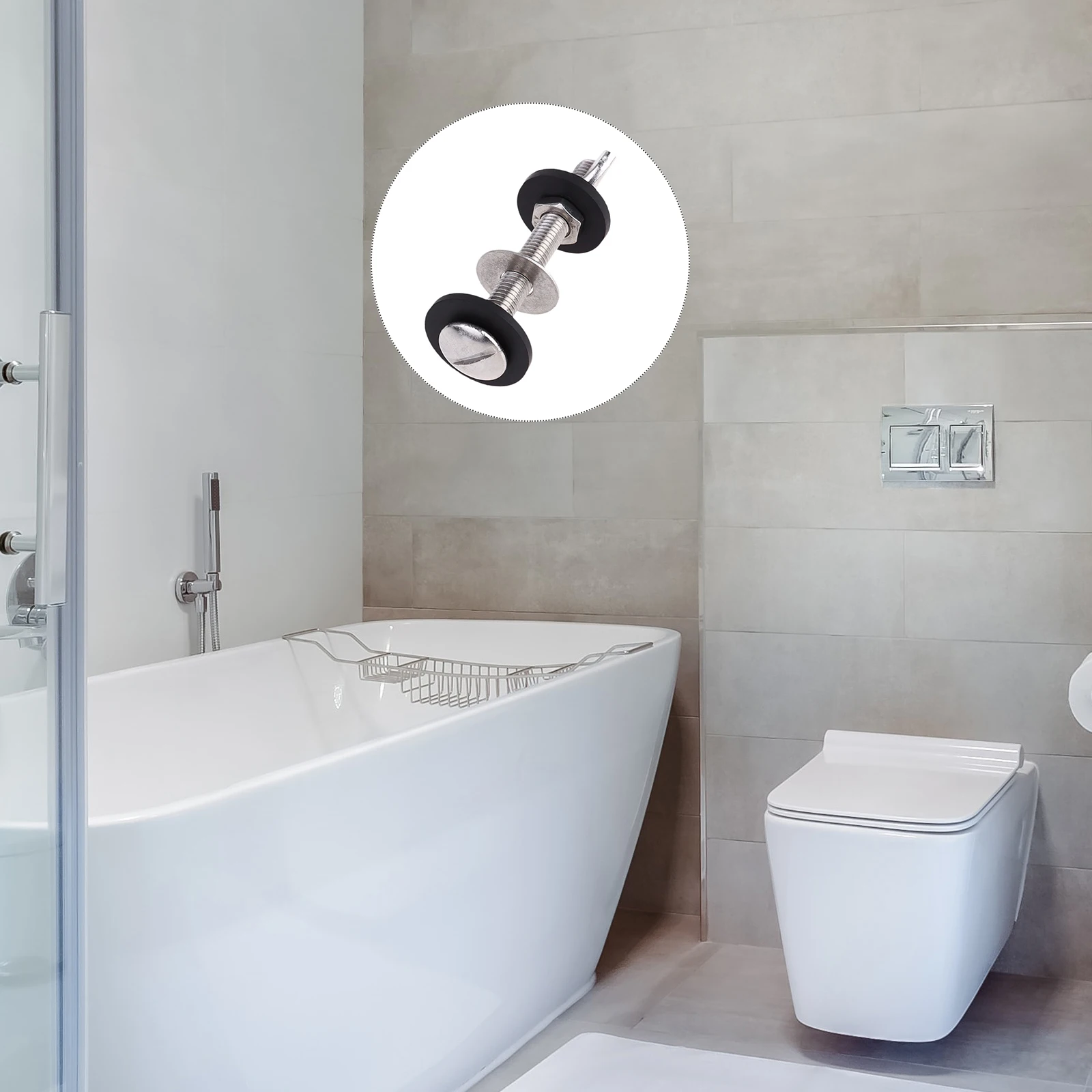 

2 Pcs Toilet Tank Bolts Sealing Washers Stainless Steel Rubber Durable Watertight Connection Fixing Ring Accessories Easy