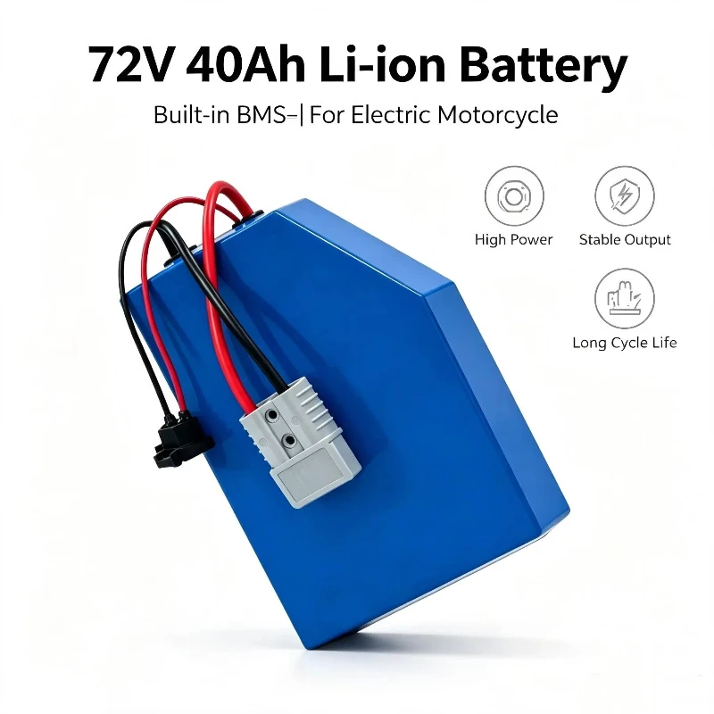 72V 40Ah E-Motorcycle Lithium Battery | For 5000W Kit, Built-in 72V BMS, With 5A Charger