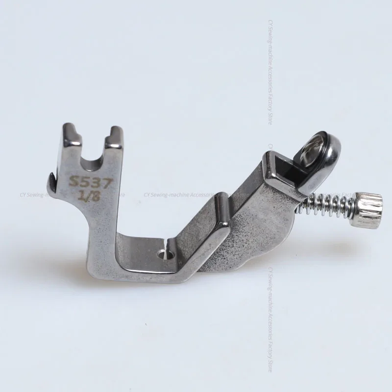 A227 S537 Adjustable Sewing Elastic Band Presser Foot Pull Rubber Install Elastic Shrink Crumple Pressure Foot 1/8 1/4 3/8 3/16