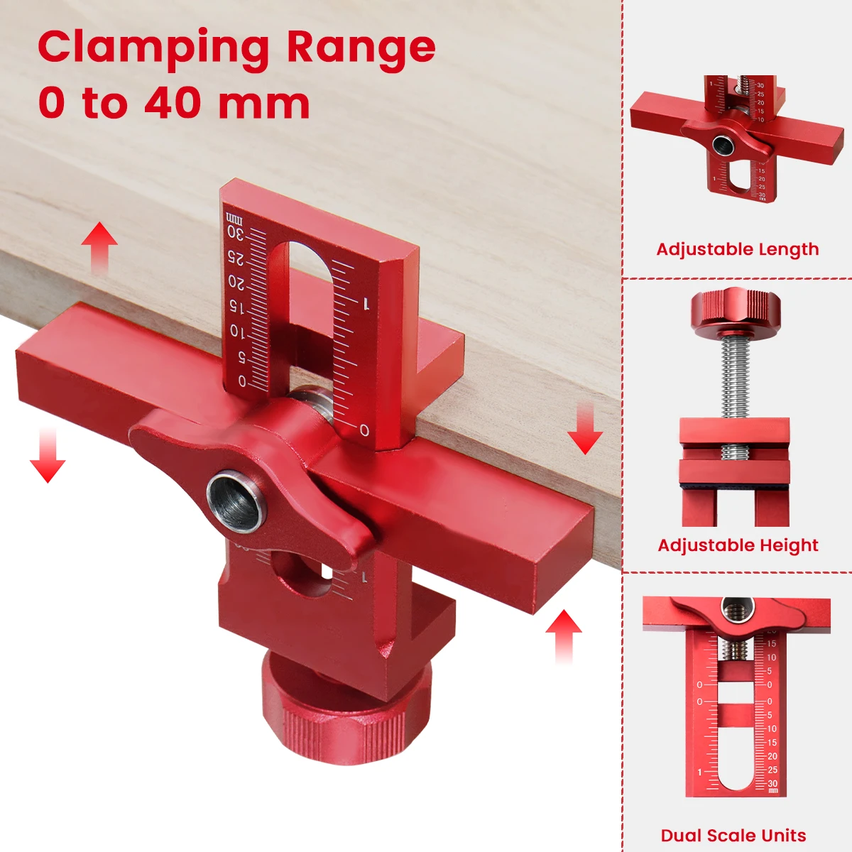 2 in 1 Cabinet Door Quick Leveling Device Positioning Installation Jig Door Panel Mounting Rebounding Device Drilling Locator