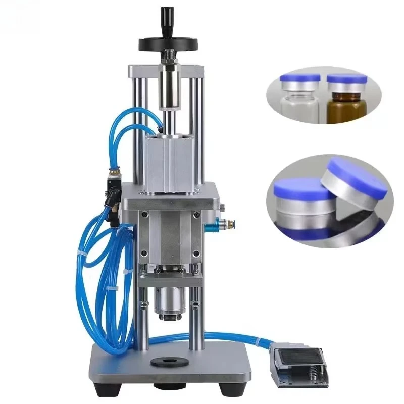 【HOT】Commercial Essential Oil Bottle Plug Pneumatic Pressing Machine Bottle Cork Capping Machinery