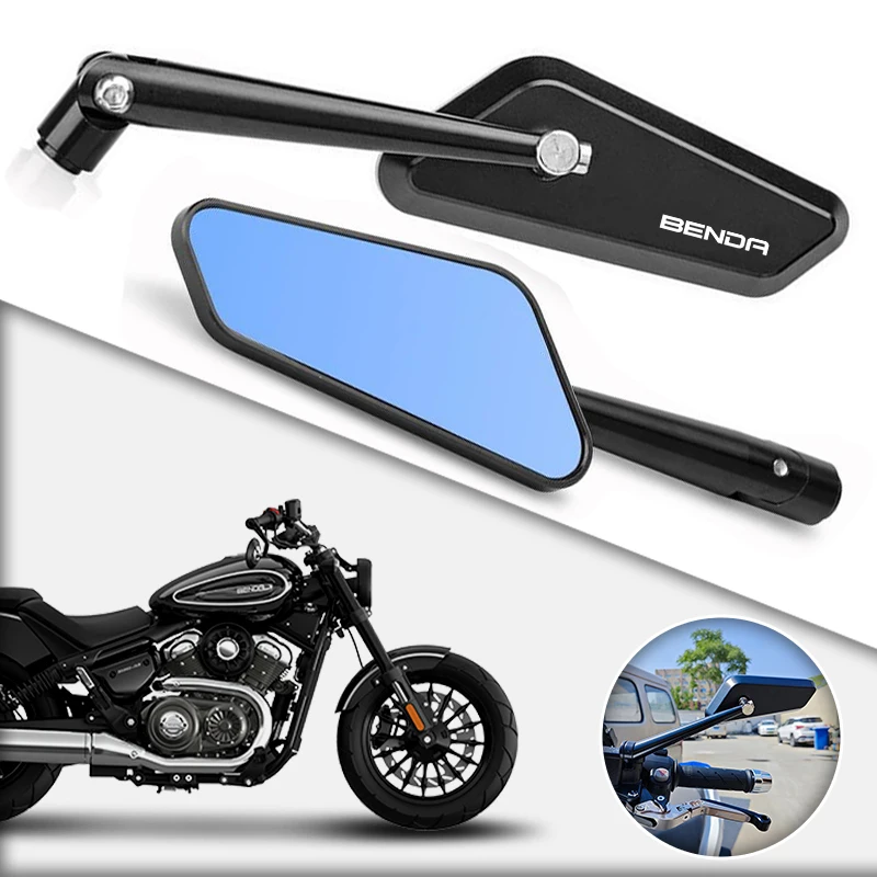 2pcs Modifying Motorcycle Rearview Mirror 360° Adjustable Rear View Mirrors For BENDA Chinchilla 300 450 LFS700 LFC700 BD400 500