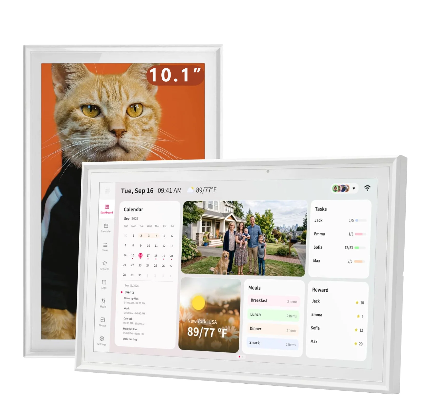 AHXJKA10.1 Inch Touch WiFi Digital Picture Frame 32GB Internal Memory Remote Photo & Video Sharing Home Decor for Elderly & Gift