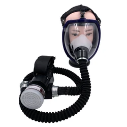 Electric Constant Flow Supplied Air System Respirator Full Face Gas Mask Work Safety Spray Paint Chemical Pesticide Protection